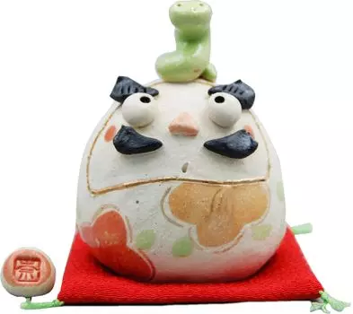 Yakushigama Nanohanagama Зодиакальная змея Счастливая змея Daruma Rider 2025 Reiwa 7 Зодиакальная змея Новогоднее украшение Змея Талисман на удачу (Якусигама) [На-002]