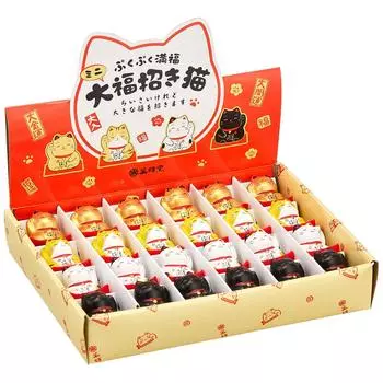 Yakushigama Nishikisa Daifuku Lucky Cat Набор из 24 шт. 7816