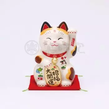 Якусигама Удача Счастливый Кот Увеличивает Удачу Фэн-шуй Украшение Интерьерный Кот Кот Белый Высота 16 (якусигама) Ая-э (нет. 5) [7842] Размер (см) белый