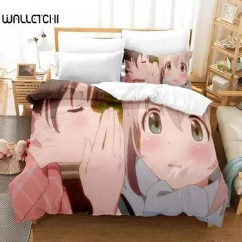 Yama No Susume Bedding Set Single Twin Full Queen King Size Bed Set Adult Kid Bedroom Duvet cover Sets 3D Print bed sheet set 70x133cm 2pcs