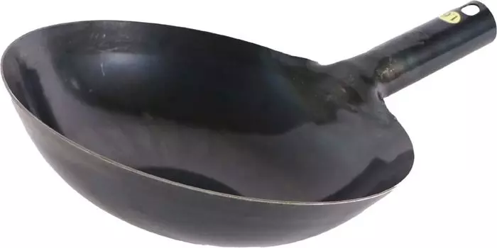 Yamada Kogyo Iron Wok 24 см Толщина пластины Сделано в Японии One Hand Wok Китайский коммерческий Yamada Wok 001126 1,6 мм чёрный