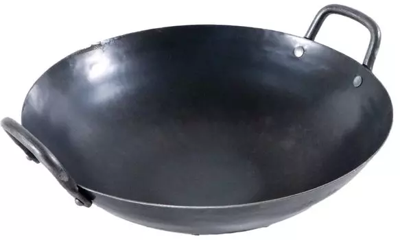 Yamada Kogyo Iron Wok 27 см Сделано в Японии Вок для двух рук Китайский вок для коммерческого использования Yamada Wok 001125 чёрный