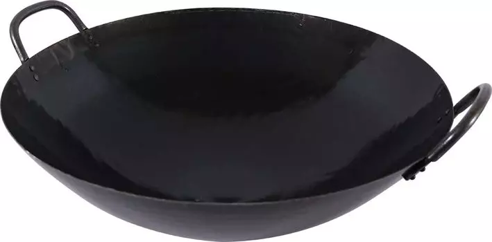 Yamada Kogyo Iron Wok 54 см Сделано в Японии Две руки Китайский Коммерческое использование Yamada Wok 001009 чёрный