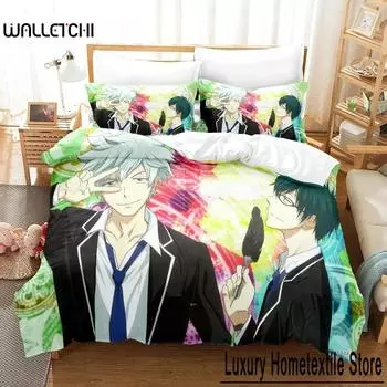 Yamada-kun and the Seven Witches Bedding Set Cartoon Anime three-piece set Adult Kid Bedroom Duvet cover Sets 3D Kawaii Girls 70x133cm 2pcs