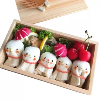 Yamaga Lacquerware Bento Box Square Domestic Bento Box Lunch Box Wooden Hinoki Cypress Instagrammable Stylish Cute