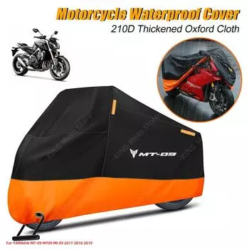 YAMAHA Cover Waterproof For YAMAHA MT-09 MT09 Mt 09 2017 2018 2019 Motorcycle Dust Rain Cover With Reflective Strip XL оранжевый