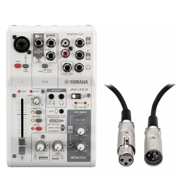 Yamaha Live Streaming AG03MK2 W Canon комплект кабелей и ATL458A/3.0m 2-компонентный