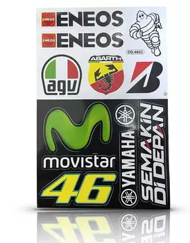 YAMAHA movistar ENEOS универсальная черная гоночная наклейка, стойкая к воздействию воды/воды