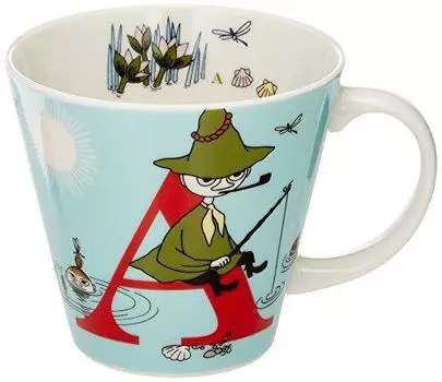 Yamaka Shoten MM630-11A Moomin Initial Mug, A, Capacity: Approx. 11.8 fl oz (340 ml), Microwave Safe, Moomin Goods, Scandinavian, Mother s Day, Tablew