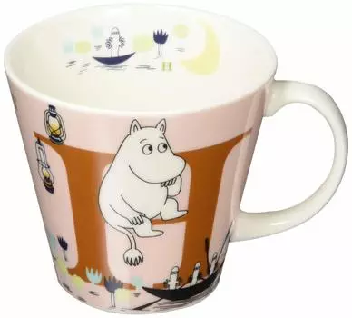 Yamaka Shoten MM630-11H Moomin Initial Mug, H, Capacity: Approx. 11.8 fl oz (340 ml), Microwave Safe, Moomin Goods, Scandinavian, Mother s Day, Gift,