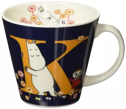 Yamaka Shoten MM630-11K Moomin Initial Mug, K, Capacity: Approx. 11.8 fl oz (340 ml), Microwave Safe, Moomin Goods, Scandinavian, Mother s Day, Gift,
