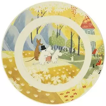Yamaka Shoten MOOMIN Ceramic Plate, 7.7 Inches (19.5 cm), Luonto, Moomin House, Cake Plate, Dessert Plate, Microwavable, Made in Japan
