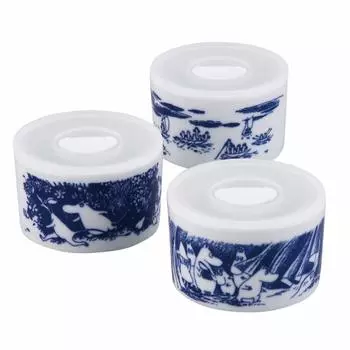 Yamaka Shoten MOOMIN Microwave Pack Canister Storage Container S Set Diameter 9cm x Depth Microwave Safe Moomin Goods Scandinavian Day Present
