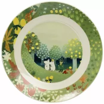 Yamaka Shoten MOOMIN MM3201-330 Luonto Plate Plate, 7.7 inches (19.5 cm), Hill, Microwavable, Moomin Goods, Scandinavia, Mother s Day, Gift, Tablewa