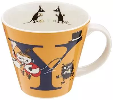 Yamaka Shoten Moomin MM630-11Y Initial Mug - Approx. 11.8 fl oz (340 ml), Microwave Safe, Scandinavian, Mother s Day, Wedding Gift, Made in Japan