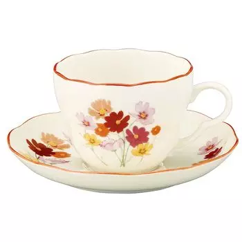 Yamaka Shoten x Autumn Cherry Чашка с блюдцем 230 мл Диаметр 9 x 7 см Hibiya Kadan FLORIOGRAPHY Подарок на день, Подарок на день рождения, Разные товары, Посуда, Сделано розовый