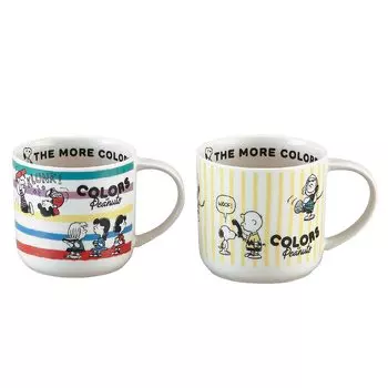 Yamakasyoten PEANUTS Mug Pair 350ml Microwave Safe Recycled Ceramic Made in Japan Approx. SN910-13
