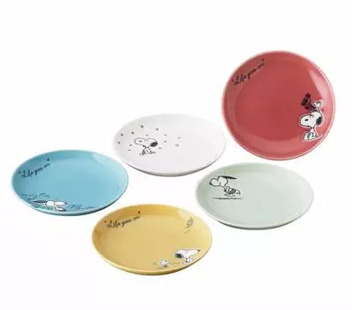 Yamakasyoten Peanuts SN610-57 Season 5.5 inches (14 cm) Plates, Set of 5