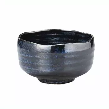 Yamaki Ikai Matcha Bowl Kanejin Indigo Glaze Diameter x Height Y1517 12.5 7.5cm