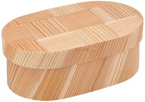 Yamako Japanese Bento Box Ajiro Oval Сделано в Японии 490 мл 893546, натуральный,