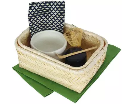 Yamako New Tea Ceremony Chaki Matcha Set White Shino Bowl 80616 14 x 20 x Height cm Approx. 8.5
