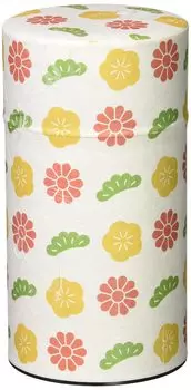 Yamako Tea Caddy Pot Can with Paper Hana L Made in Japan 899999