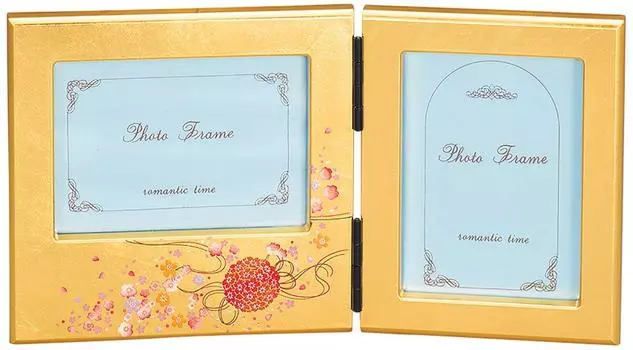 Yamanaka Lacquer Foil Crafts Double Photo Frame Kyo Temari M16689-7 золотой