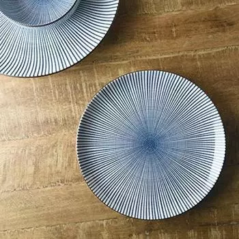 Yamani Large Plate Blue 25.2 Sendan Jugusa 4316782