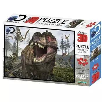 Yamasan Prime 3D Discovery Завершено 61 x 46 см 500 деталей Тираннозавр 10171, Размер /