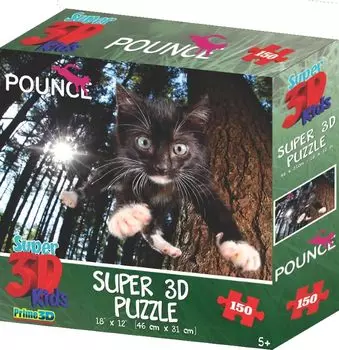 Yamasan Prime 3D Seth Castel Snookum the Cat 10869 Finished 46 x 31cm 150 Pieces Size /