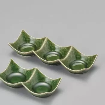 Yamashita craft Matcha Oribe мини тройная тарелка 332-35-716