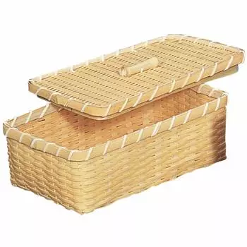 Yamashita Crafts Lunch Box Natural W18 x D10 x H7cm White Bamboo Square Long Lunch Box Small 32153
