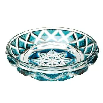 Yamashita Crafts Satsuma Kiriko Traditional Small Plate A Green 13040520 92.8cm