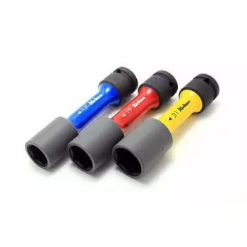 Yamashita Industrial Research Institute Koken 1/2 (12.7mm) SQ. Socket set for impact wheel nuts (thin wall) 3 pieces 14201M