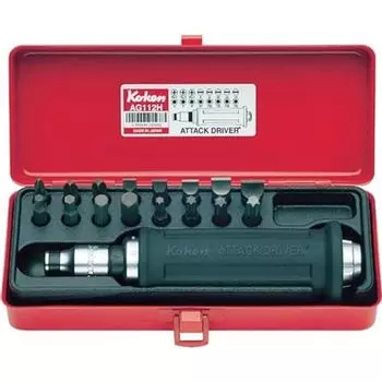 Yamashita Industrial Research Institute Koken Attack Driver Set 18 шт. AG112H 18 шт. 1/2 (12.7mm) КВ.