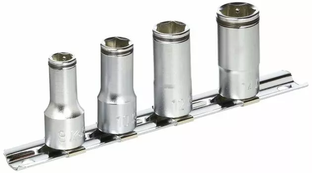Yamashita Industrial Research Institute Koken Socket Set Nut Grip Socket Rail Set 3/8 (9.5mm) SQ. Semi-Deep RS3350/4