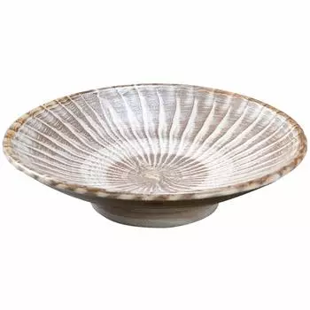 Yamashita Kogei Medium x Made in Plate 452965 Тарелка, Hakeme, 27 H4.5 см, Япония, Ontayaki, 9 дюймов