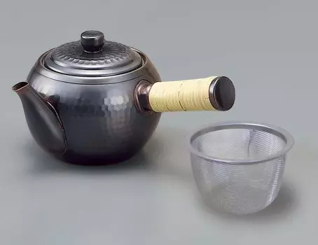Yamashita kogei Медный чайный сервиз Yokote чайник с ситечком Бронзовая спецификация Деревянная коробка 121100028