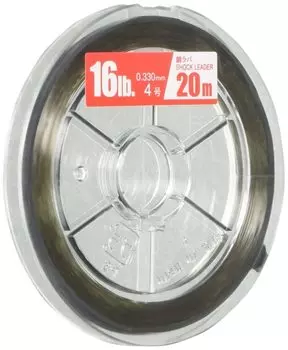 YAMATOYO Leader Tai Lava Shock Leader Fluorocarbon 20m 4 16lb Titanium Gray No.