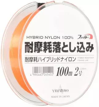 YAMATOYO Nylon Line Abrasion Resistant Drop 100m 2 8lb Flash Orange No.
