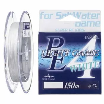 YAMATOYO PE line PE light game 150m 6lb 4 pieces White 0.3