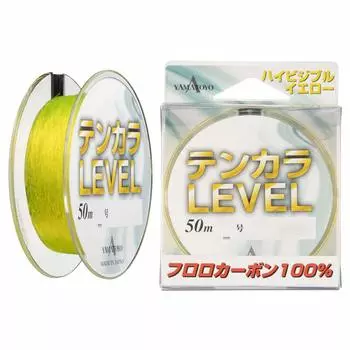YAMATOYO Tenkara Line Tenkara Level Fluorocarbon 50m Fluorescent Yellow Нет. 3,5