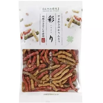 Ямаваки Сидзенха кудасай красочный Карин-Карито (подслащенный соевым соусом и сахаром) 65 г вагаси 1