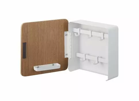 Yamazaki 4802 Magnetic Key Hook, 2 Tiers, Natural, Natural, Approx.