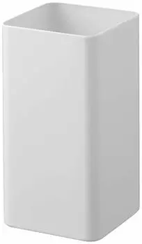 Подставка для кухонных инструментов Yamazaki 5183, квадратная, белая, приблизительная. Плита Ш9,5XГ9,5XВ18 см Компактная, но с большой вместимостью