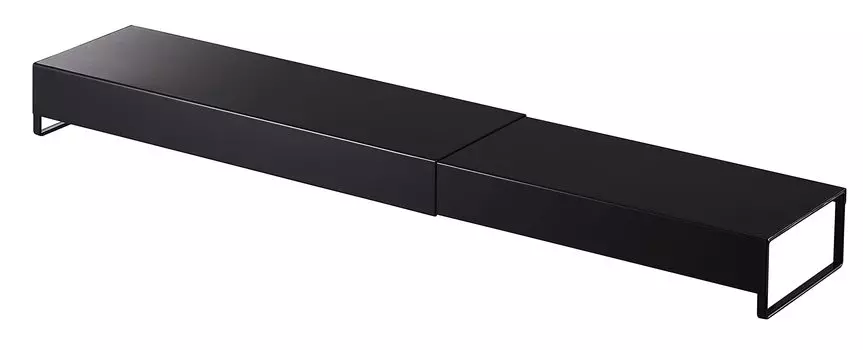 Yamazaki 5249 Глубина Широкая с полками Телескопическая крышка вытяжного отверстия Черный Прибл.. Ширина 46 см - 82 x глубина 14 x высота 6,7 см. Ширина башни прибл.