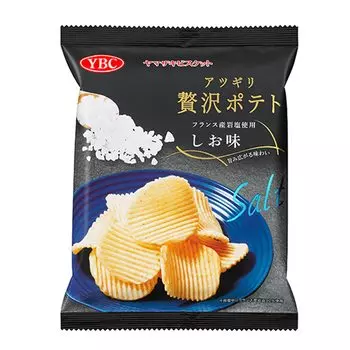 Yamazaki Biscuits Atsugiri Luxury Potato Shio Flavor Made with French Rock Salt 55g x 12 bags