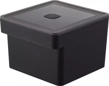 Ямазаки Дзицугё (Ямадзаки) Контейнер для еды Miso Pack с ручкой, герметичный, черный, приблизительно. W13.6 x D15.1 x H11см Башня с колпаком 7738