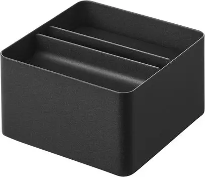 Ямазаки Дзицугё (Ямадзаки) Коробка для половинных салфеток с крышкой, черная, приблизительно. Ш13 x Г13 x В10 см Башня Компактная 6196