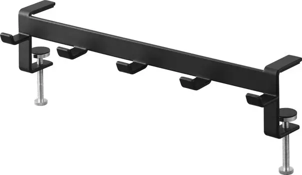 Ямазаки Дзицугё (Ямадзаки) Крючок для стола, черный Ш30,5 x Г7 x В7~11 см (Включая регулировочные винты) Крючок для сумки для модернизации стола Tower Desk 1577